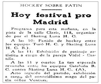 Diari El Mundo Deportivo del  23 d’agost de 1936