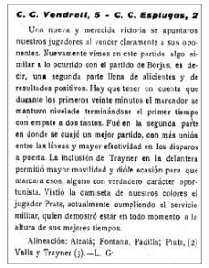 Crònica del Vendrell Portavoz Católico del 7 de maig de 1955