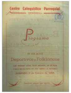 Programa del Centre Catequístic del 6 de febrer de 1955