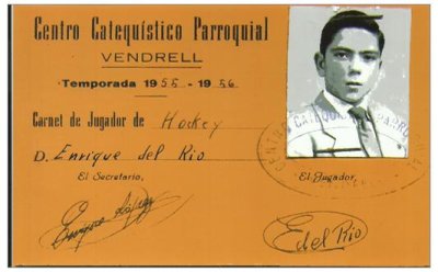 Fitxa d'hoquei del Centre Catequístic Parroquial del Vendrell de la temporada 1955-56