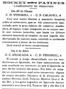 Crònica del Vendrell Portavoz Católico dels dies 11 d’abril i 7 de maig del 1959
