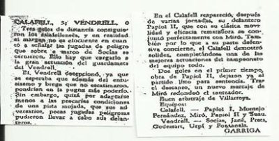 Crònica de El Mundo Deportivo del 27 de Gener de 1960