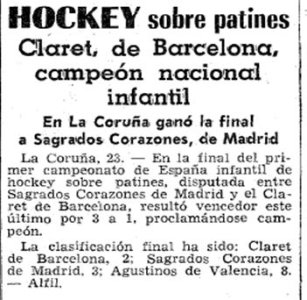 Crònica de diari La Vanguardia del 24 de maig del 1966