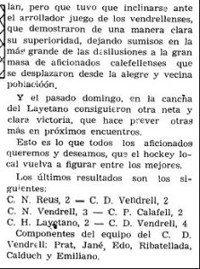 Crònica publicada al Vendrell Portavoz Catolico de la Villa del 18 de Desembre del 1965 - II
