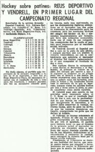 Crònica del diari La Vanguardia del 8 de Novembre de 1966